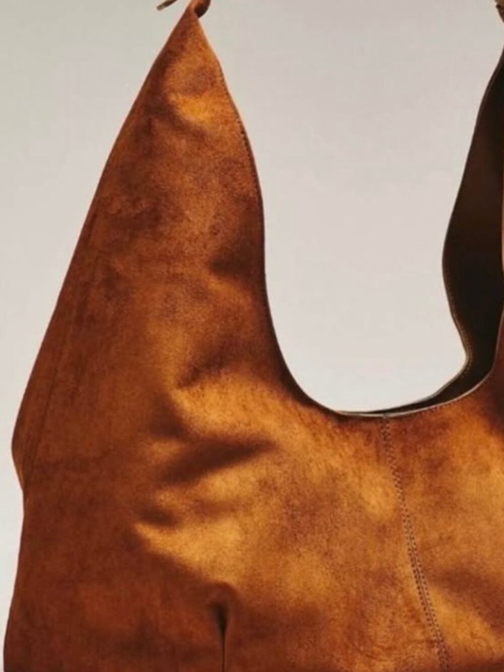 NWT Anthropologie Large Faux Suede Slouchy Tote - Picture 5 of 13